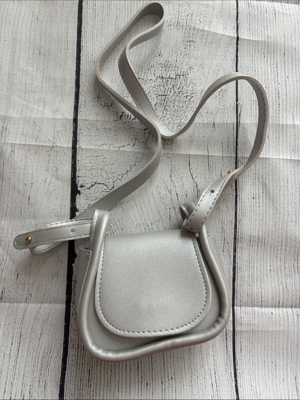 Mini Saddle Nag Satchel  Crossbody Bag in Silver